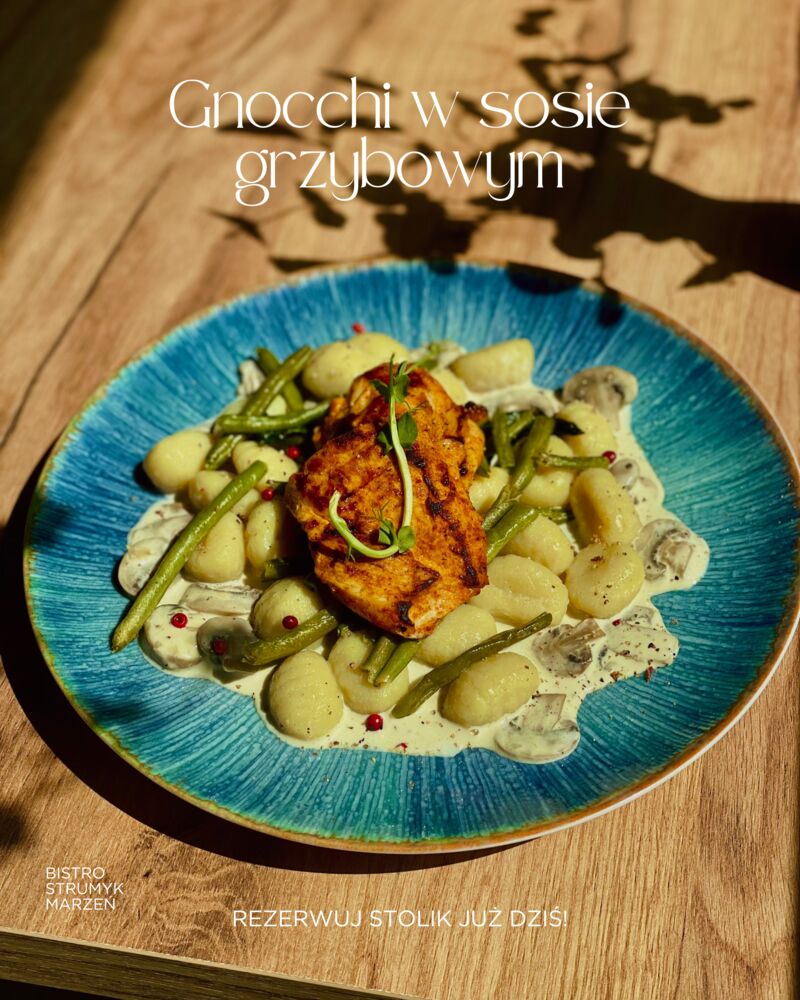 Pierś z kurczaka z gnocchi w sosie grzybowym