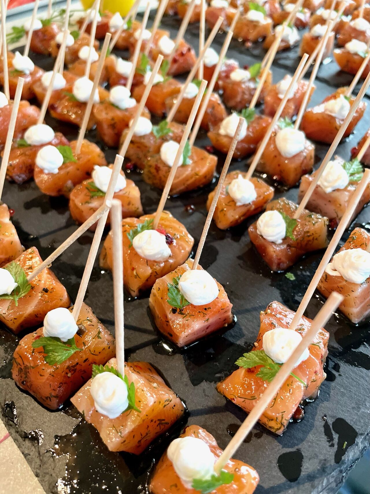 Bonbon de gravlax chantilly citron 