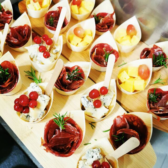 Nos bouchées individuelles : fromage, charcuterie, fruits ou légumes