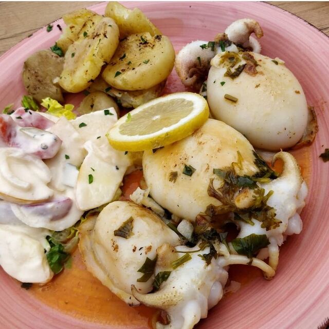 Choquinhos com Batata a Murro