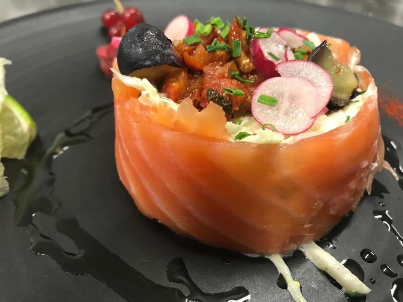 Rémoulade de légumes au saumon fumé, maison