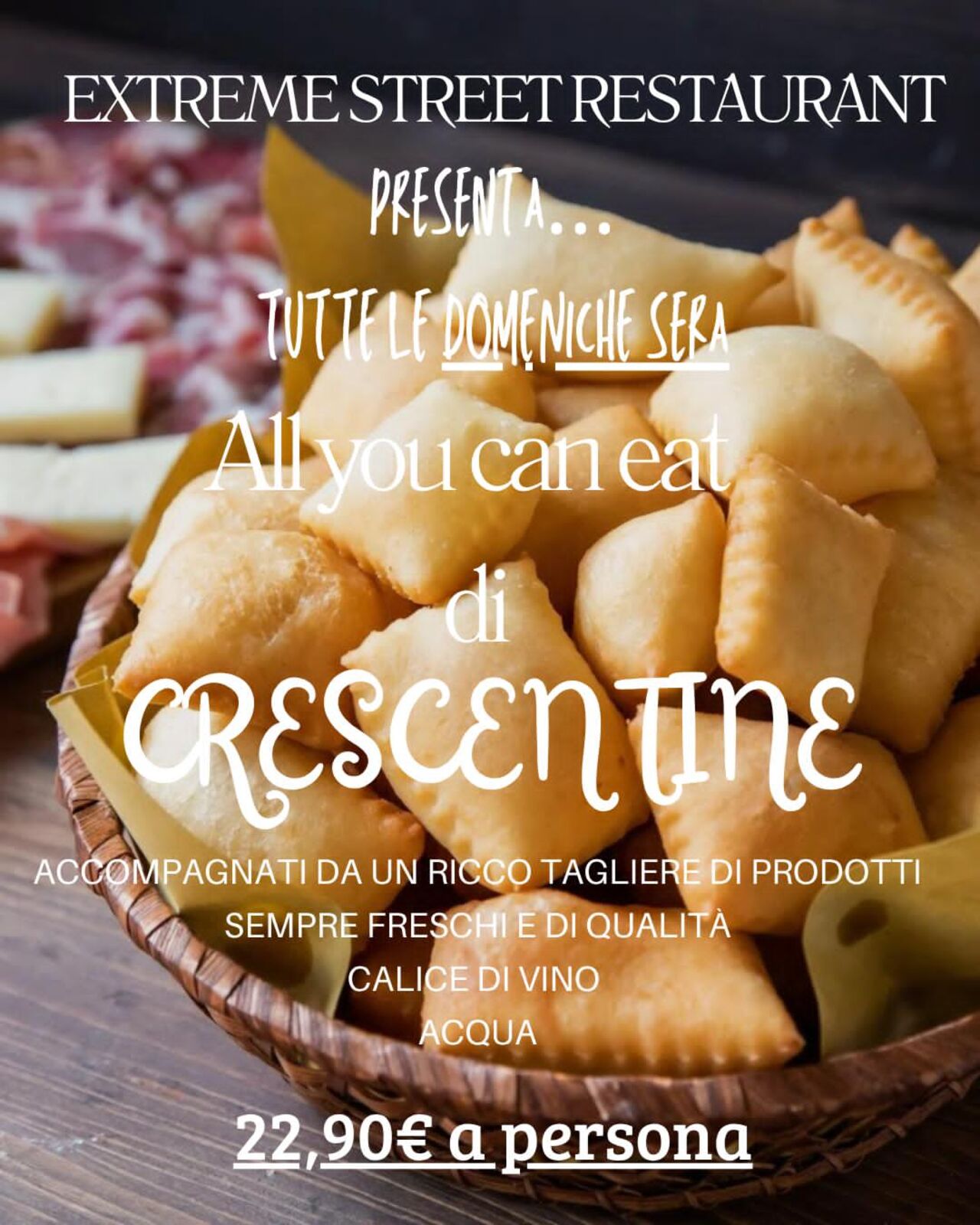 ALL YOU CAN EAT DI CRESCENTINE E AFFETATI