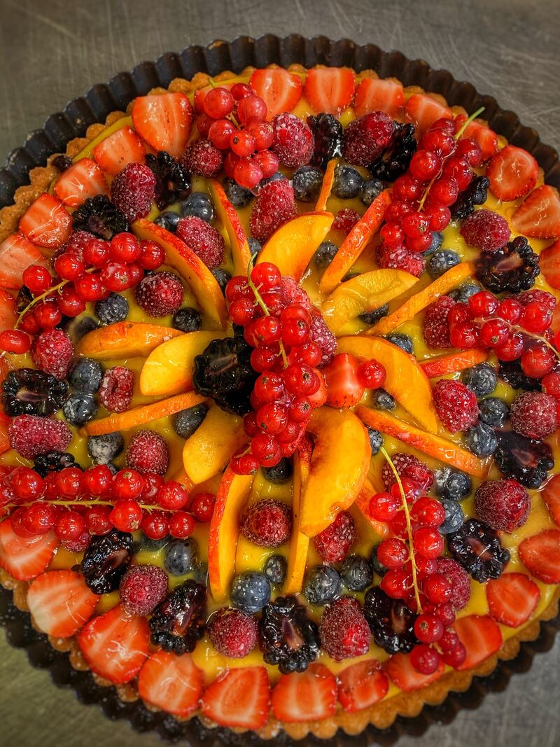 Crostata di Frutta Fresca con Crema Pasticciera (in questo caso con Latte senza Lattosio)!