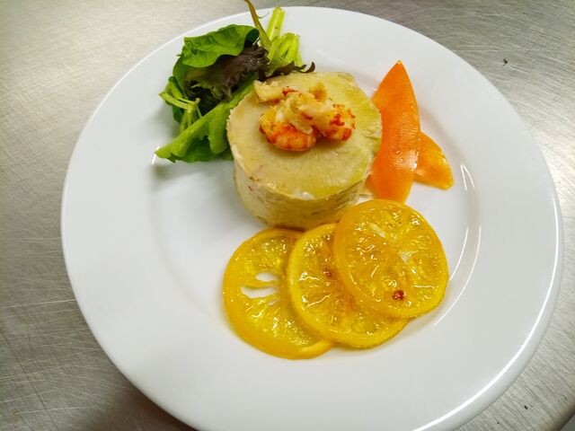 Bavarois d'artichaud et écrevisse 