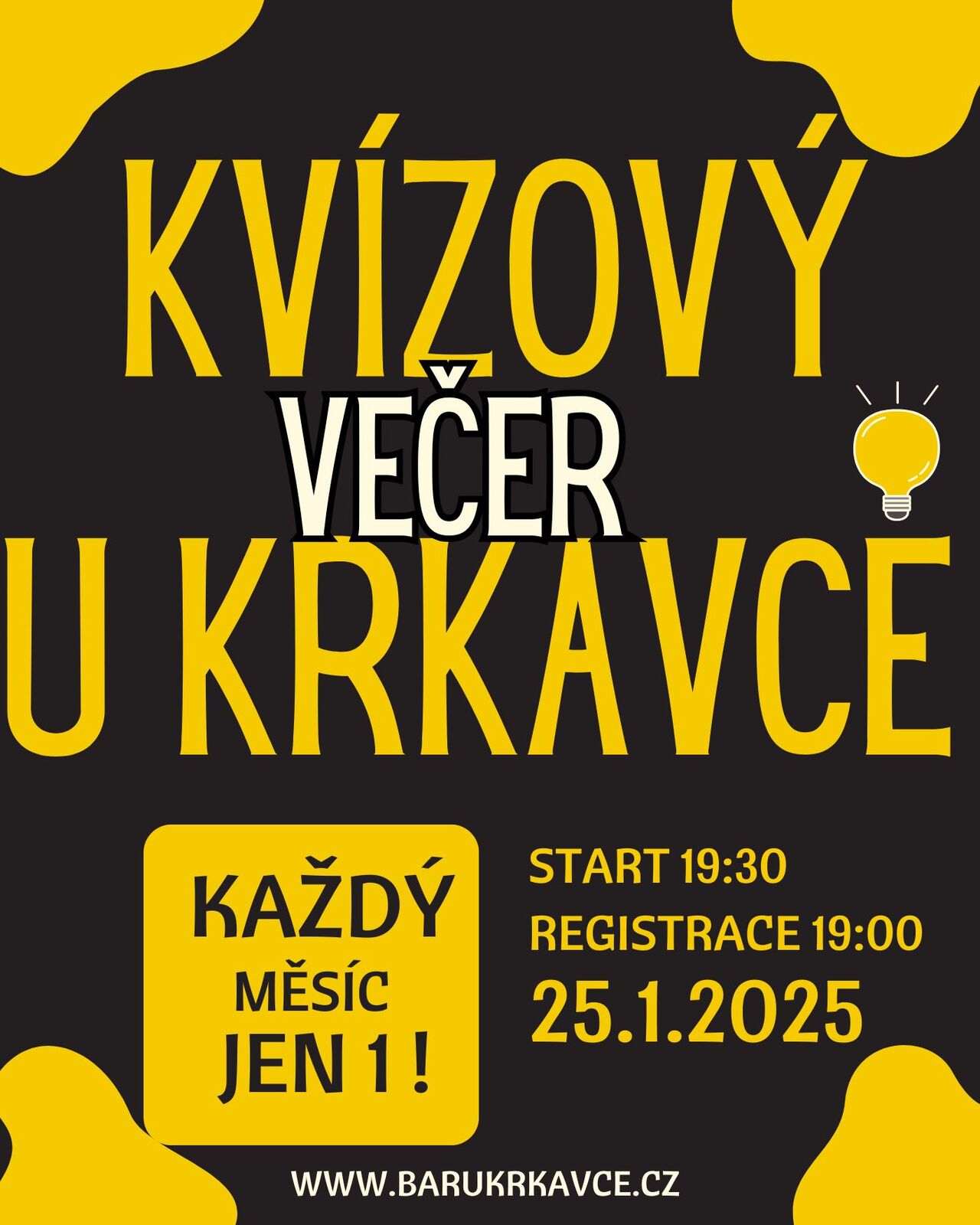 AKCE 25 🆗 25.1.25 Kvízový večer LEDEN 25