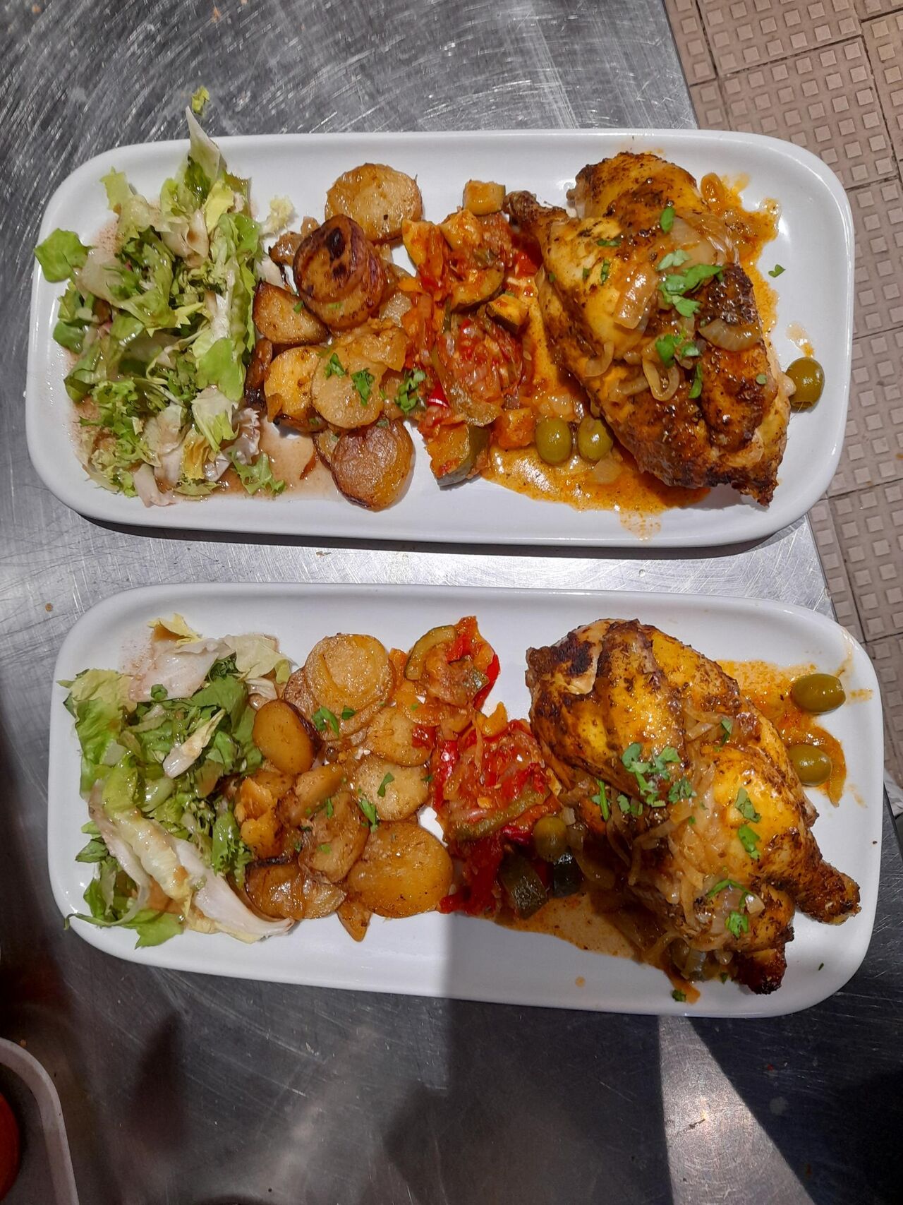 Demi poulet à la portugaise