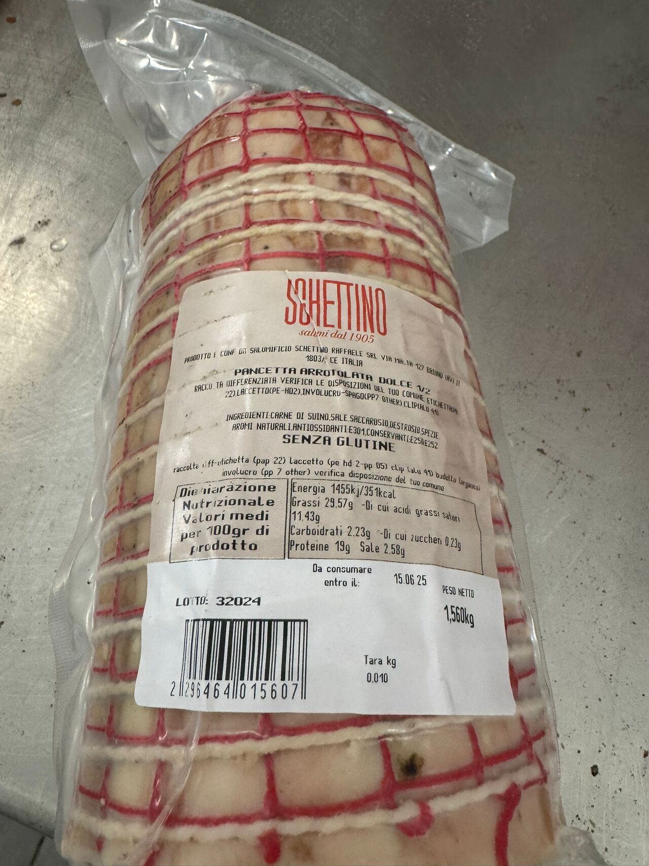Pancetta coppata italiana 