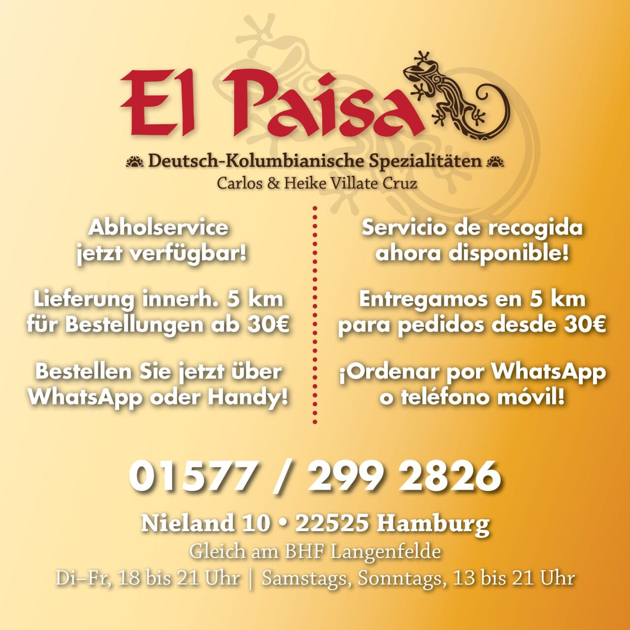 El Paisa Restaurant Hamburg Colombienne Allemande Sud Americaine Cuisine Pres De Moi Reserver Maintenant