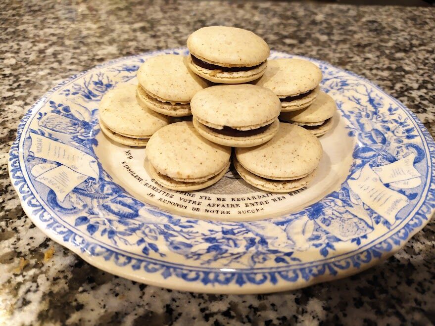 macaron noisette chocolat