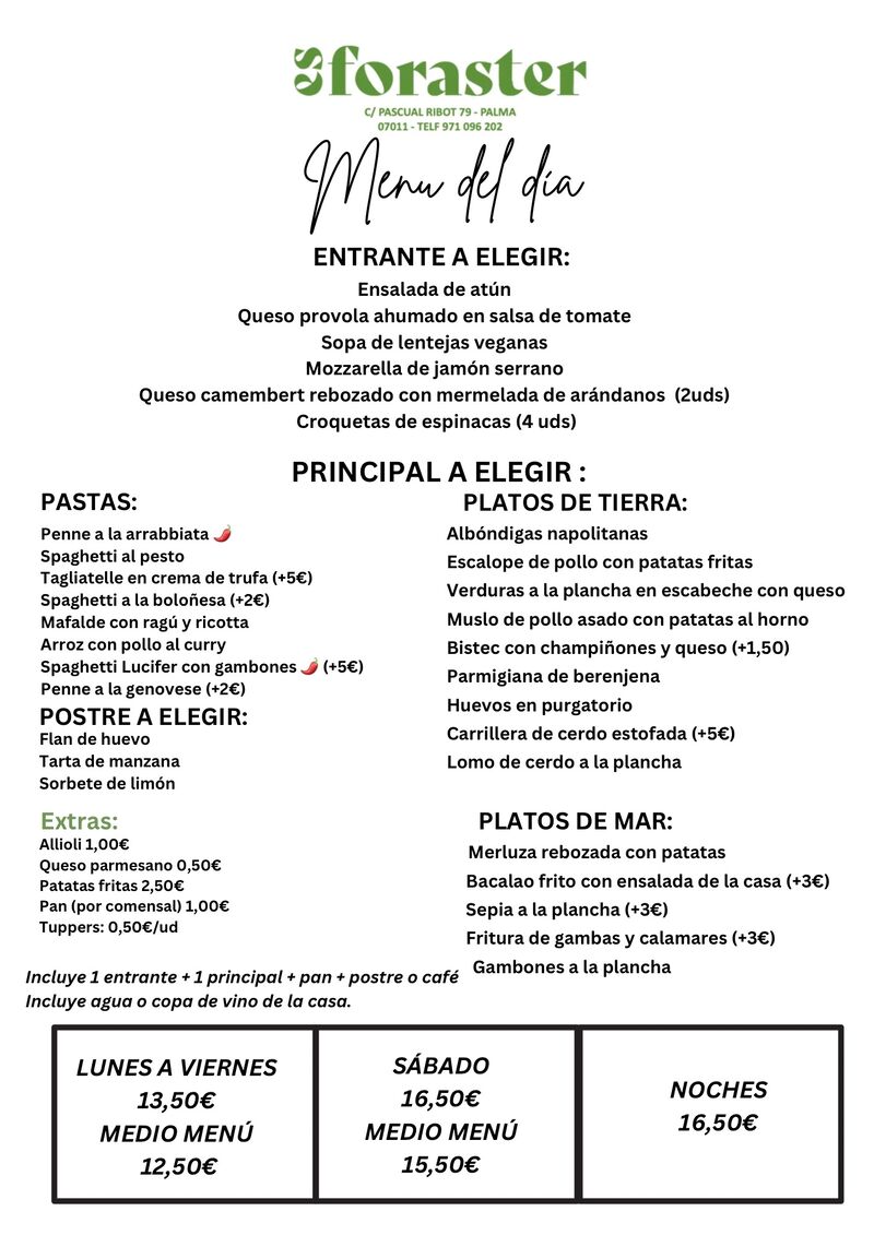 Menu del día
