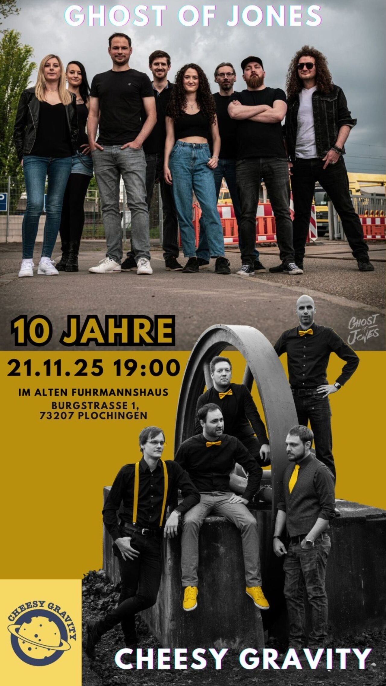 "Ghost of Jones" und "Cheesy Gravity" am 21.11.2025 ab 19:00 Uhr