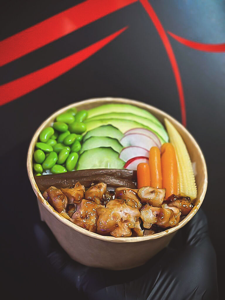 Poke pollo teriyaki