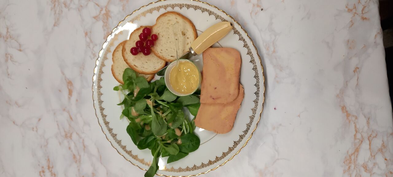 Assiette de foie Gras et sa gelée de Gewurztraminer