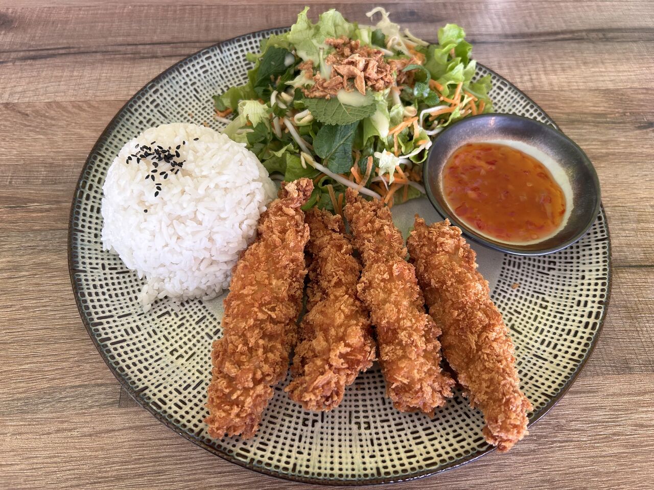 Poulet Croustillant avec riz
