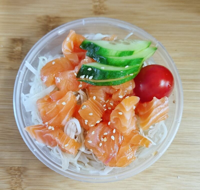 Salade choux au saumon