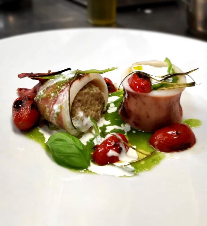 Totanetto ripieno di melanzane alla parmigiana