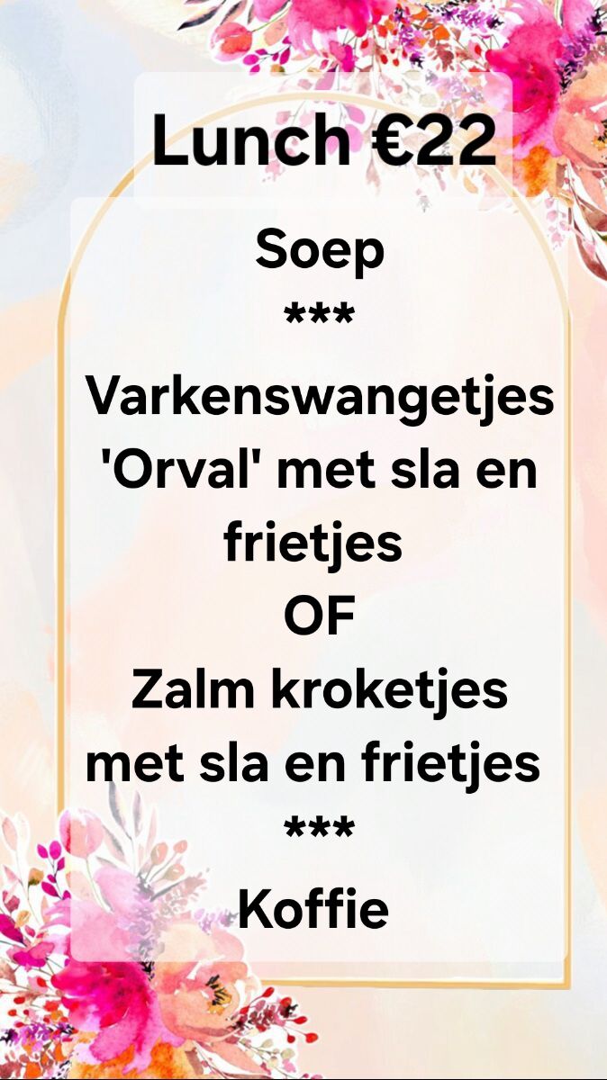 Lunch van 1 april tem 5 april