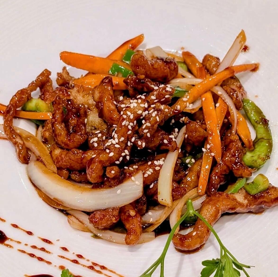 Pollo crujiente chilli y agridulce