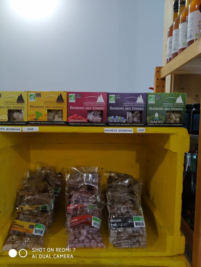 Bonbons de la confiserie geromoise
