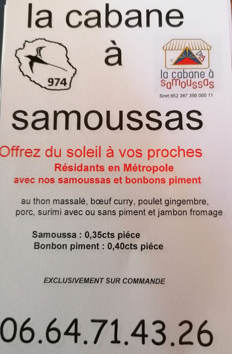 Réunionnais qui veut offre samoussas zot famille en France.
livraison effectuée gràce à Chronofresh freeze .