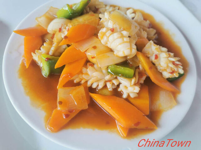 Calamares con salsa picante