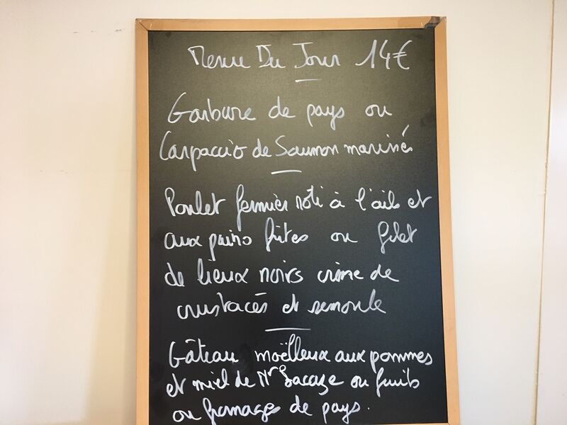 Une idée du menu du jour 