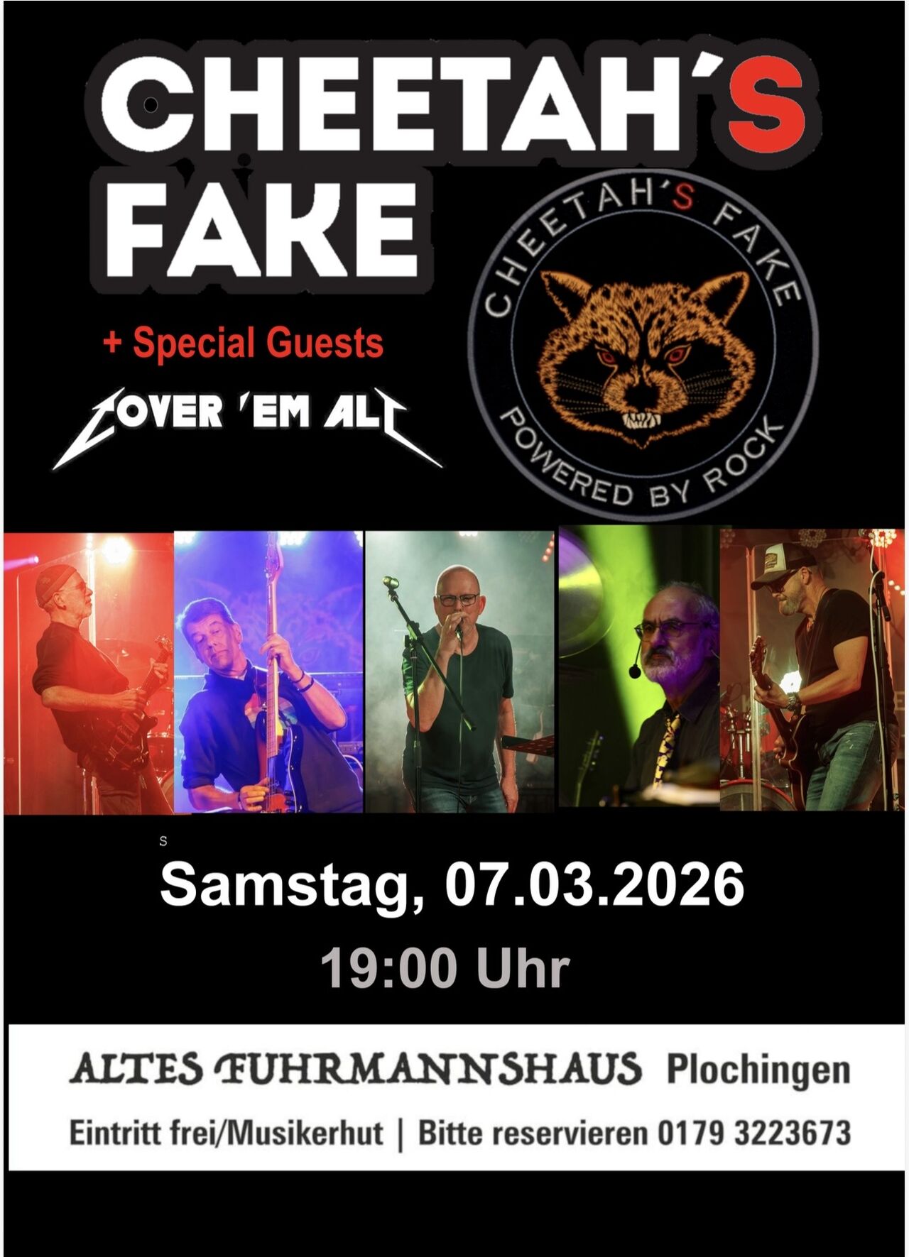 "CHEETAH`S FAKE" und Metallica KIds Band! 07.03.2026, Samstag