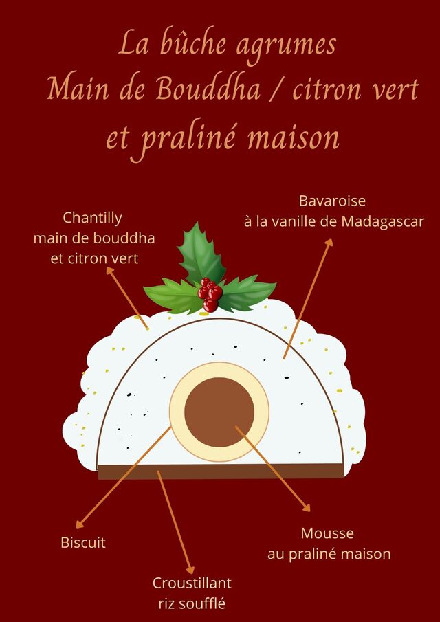 Bûche agrumes / noisettes