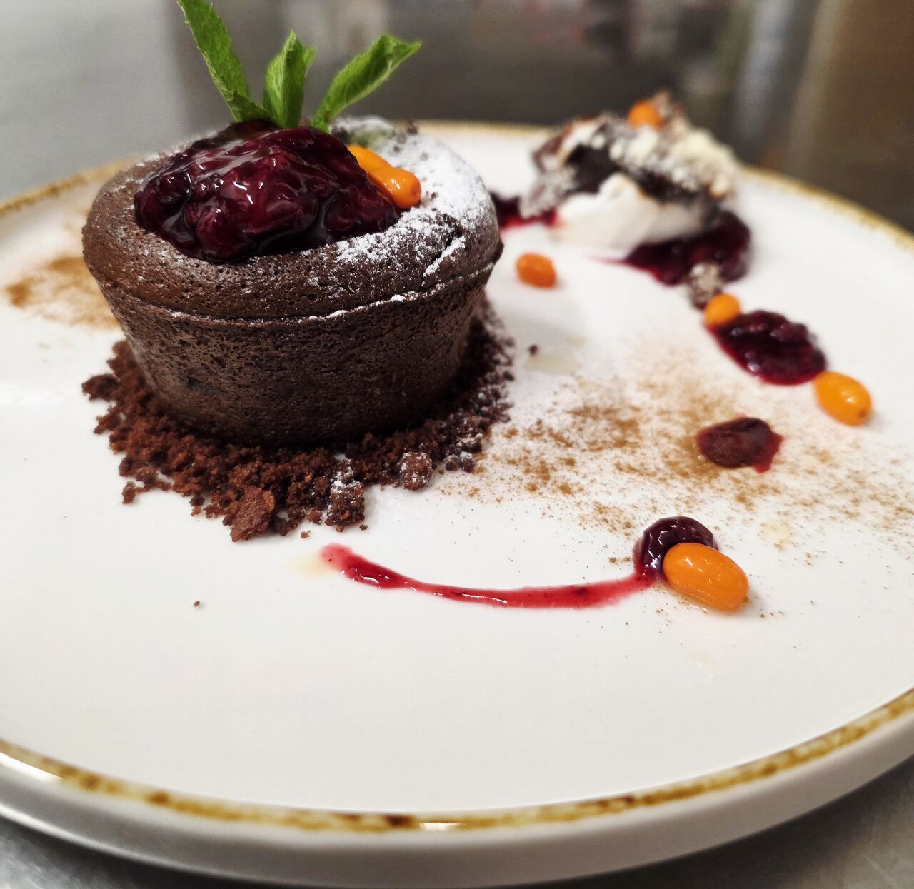 Čokoládový fondant s frgálovou zmzrlinou