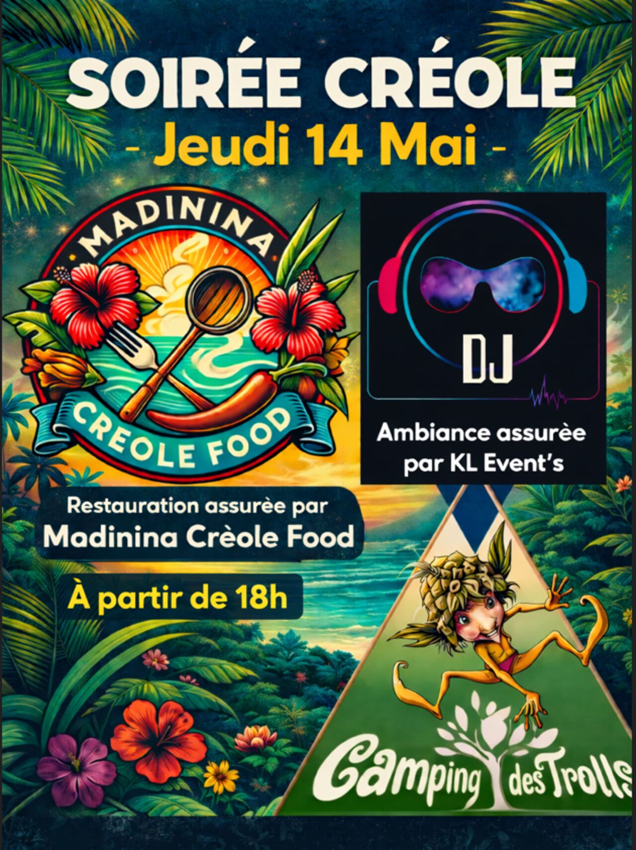 Soirée créole le jeudi 14 mai