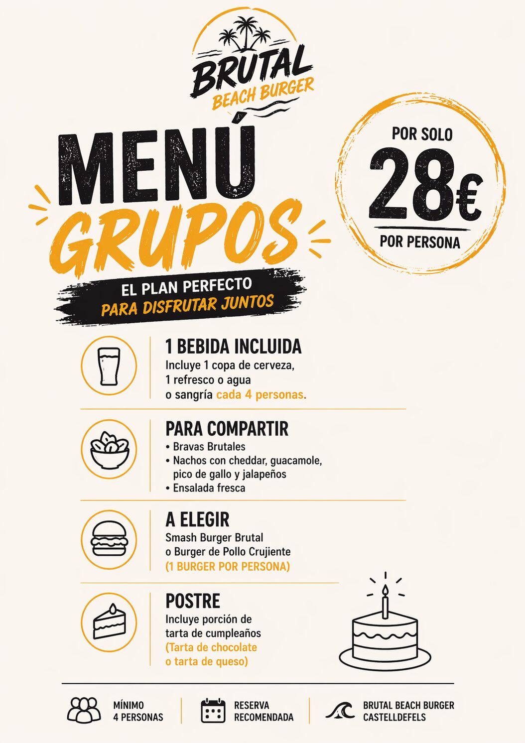 Menú Grupos 28 €