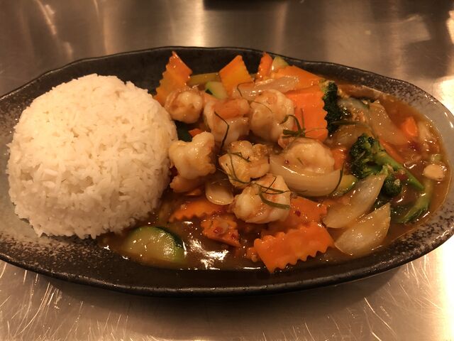 Garnelen mit Chili-Zitronengras Soße