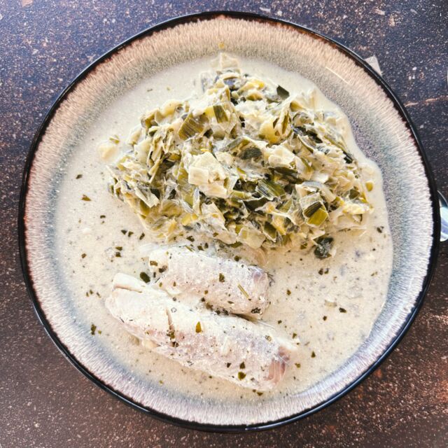 Poisson - fondue de poireaux