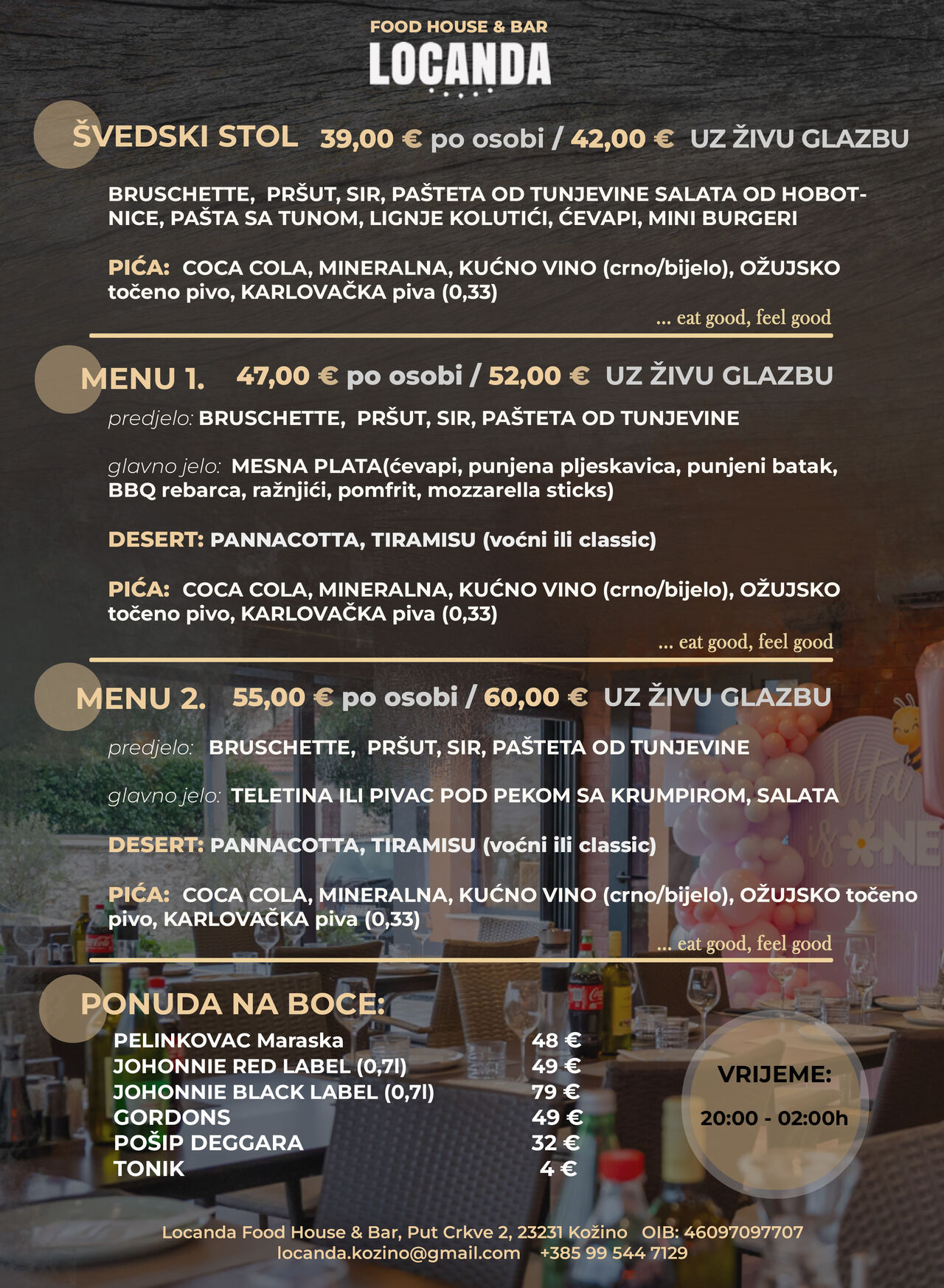 Ponuda za Locanda događaje!