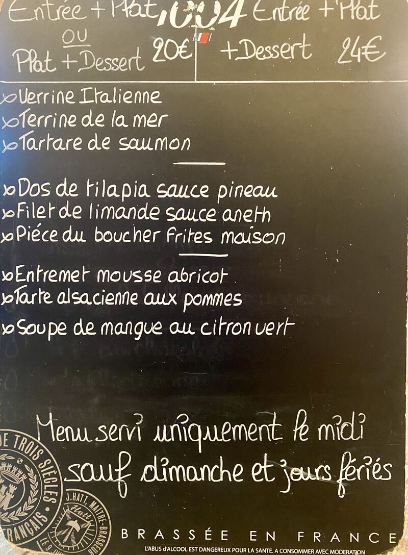 Menu du midi du 04/05 au 09/05