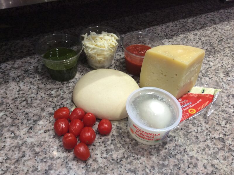 Ingrédients pour la pizza du mois Avril