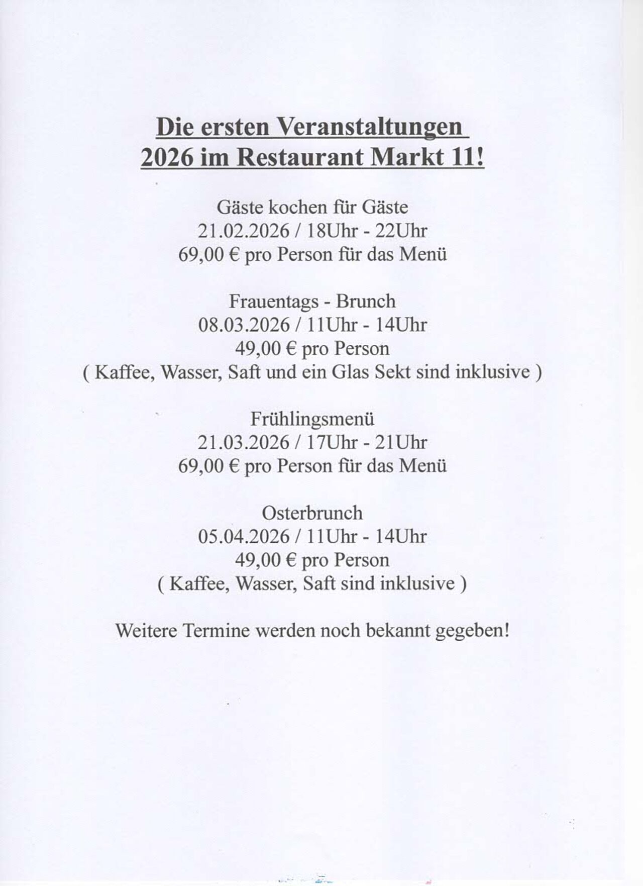 Veranstaltungen 2026