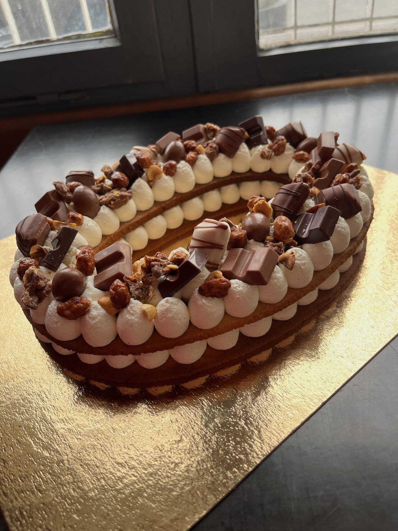 Number cake chocolat 