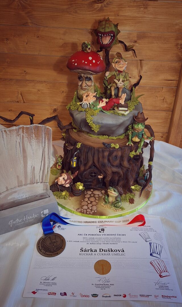 V dubnu 2024 jsem získala stříbro ve zlatém pásmu v Gastro Hradec Králové je to největší soutěž české republiky 
