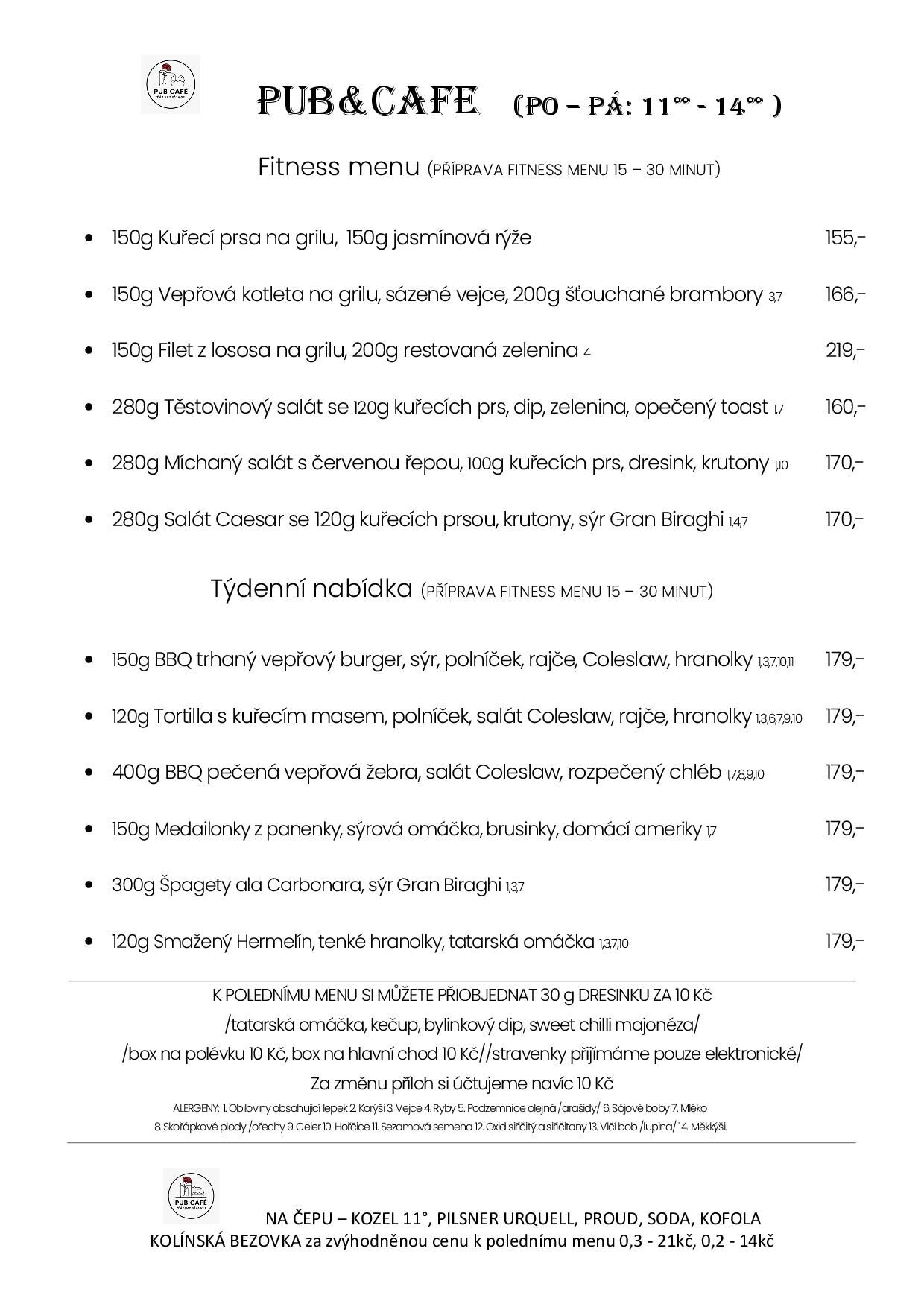 TÝDENNÍ MENU OD 24. LISTOPADU