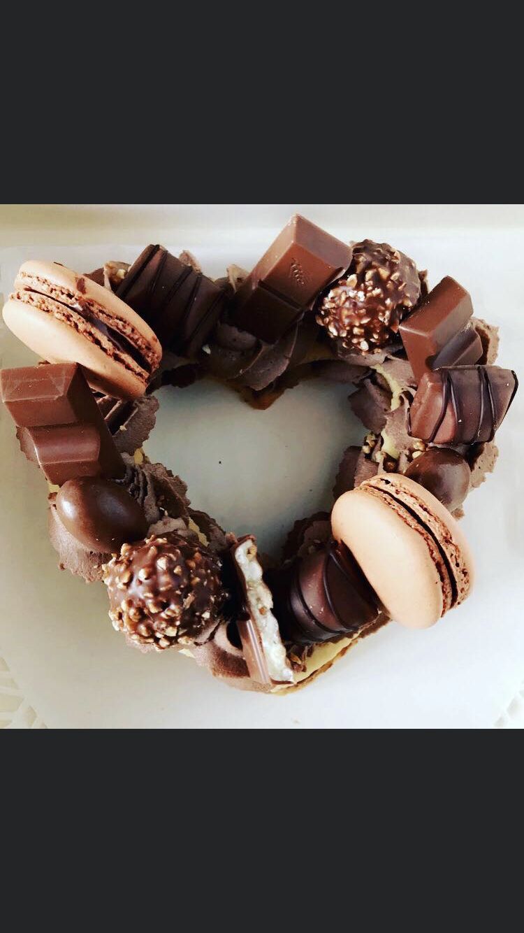 Heart cake Chocolat Kinder 