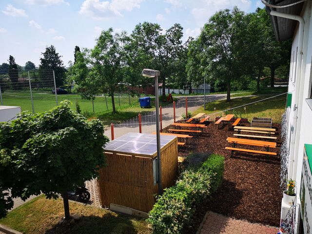 Unser neu entstandener Biergarten 🙂