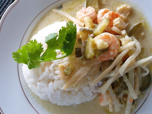 Curry de crevettes à la Thaïlandaise