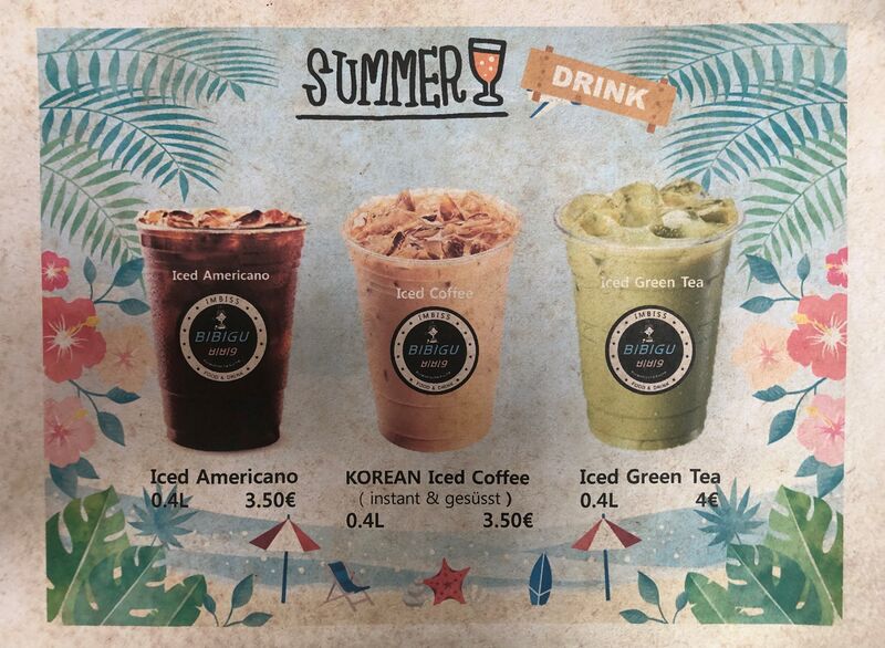 Und wenn die Sonne wieder lacht, gibt es auf den Weg in die Stadt, bei uns die richtige Erfrischung .