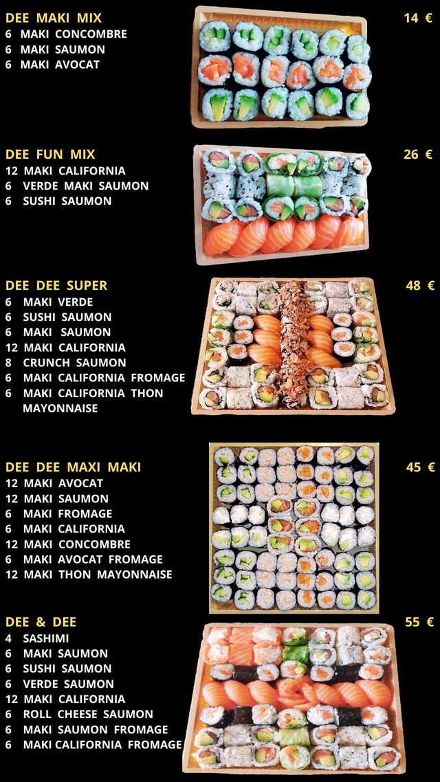 NOS GRANDS PLATEAUX SUSHIS