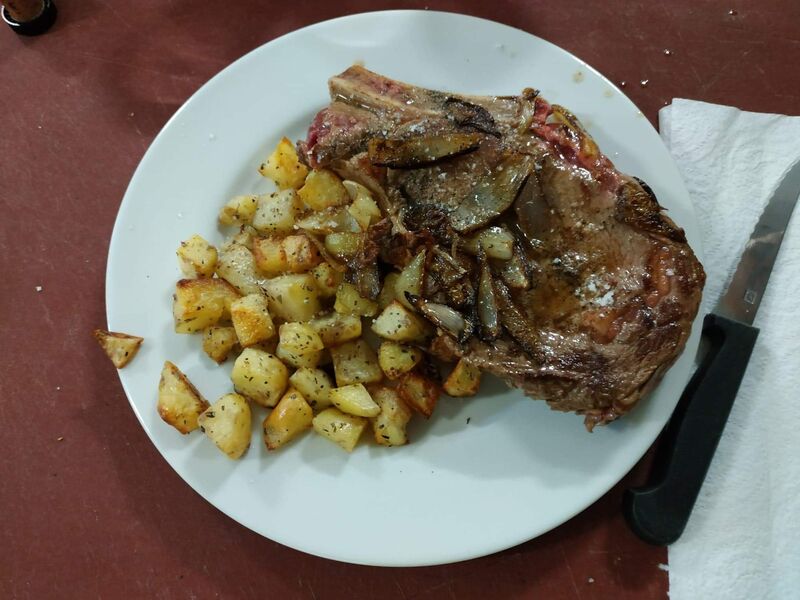 Sauté de pomme de terre côte d'échine