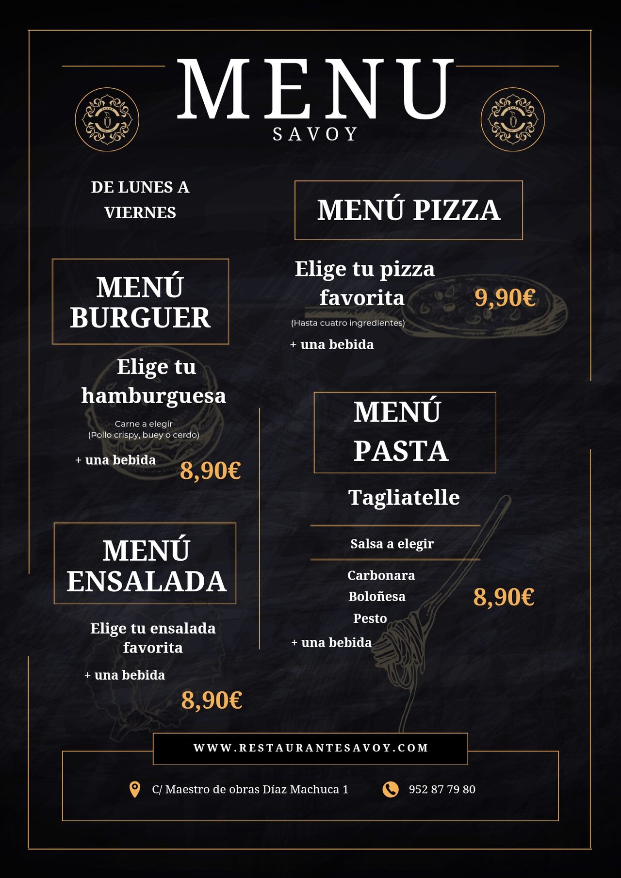 Menú savoy