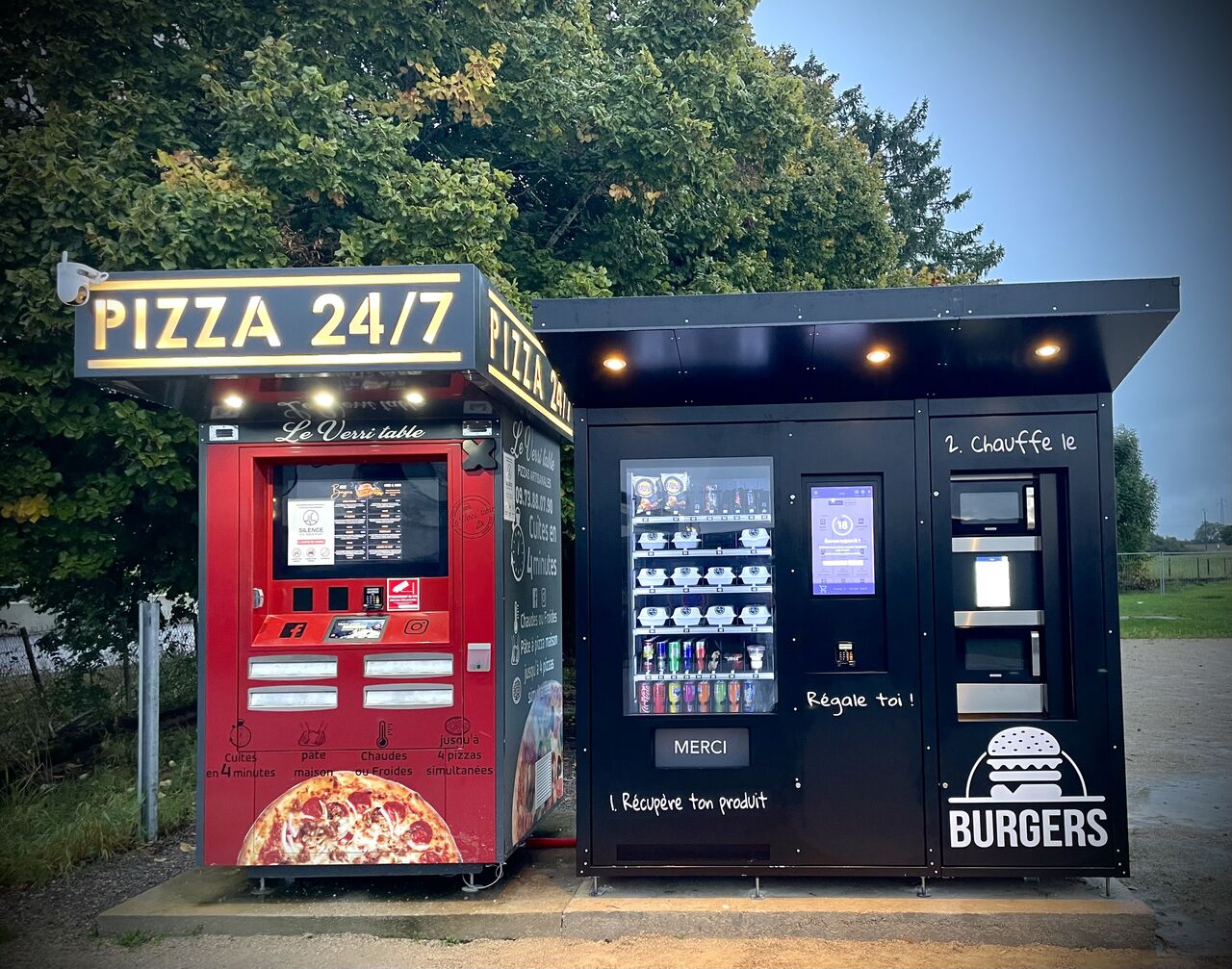 Notre distributeur de pizzas et burgers