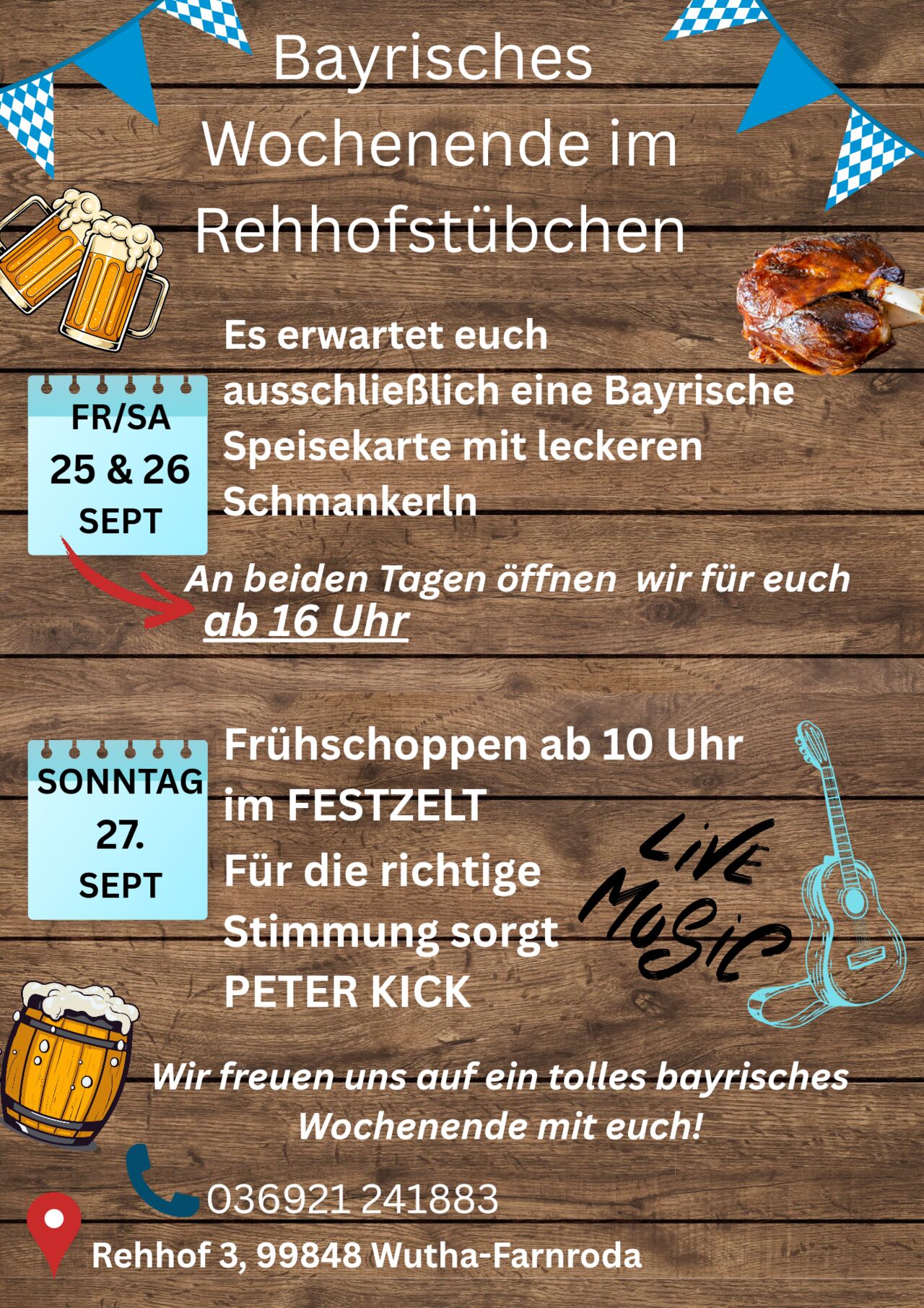 Bayrische Wochenende im Rehhofstübchen