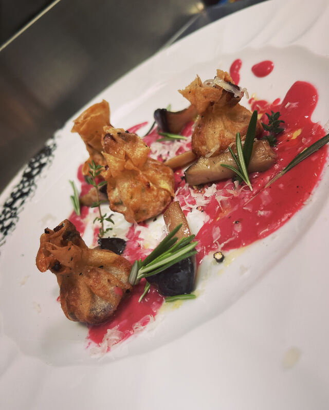 Fagottini di gamberi